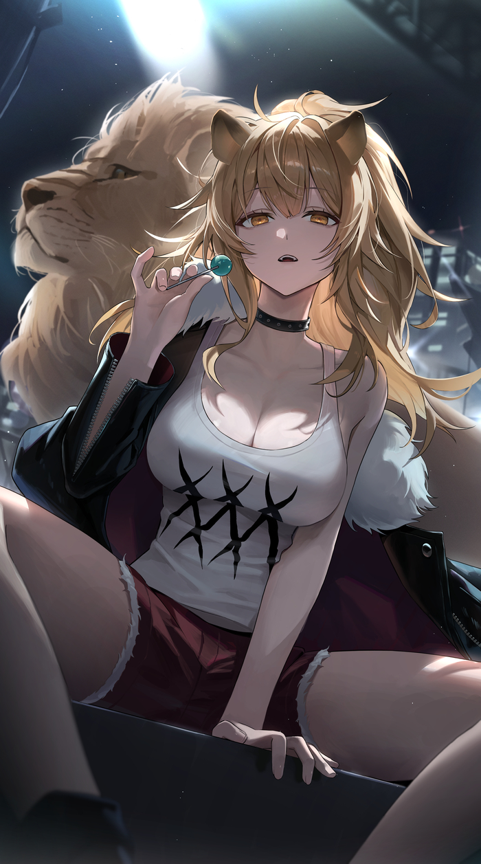 Siege Anime Art, , Arknights, Siege (Arknights), Animal Ears