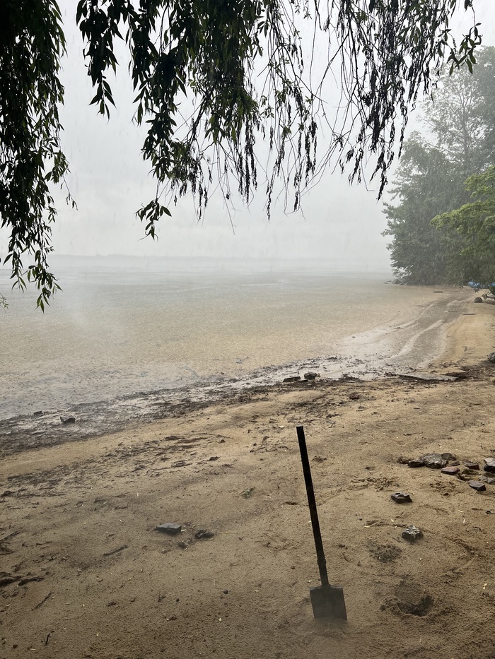 Место раскопок-песчаный берег Волги