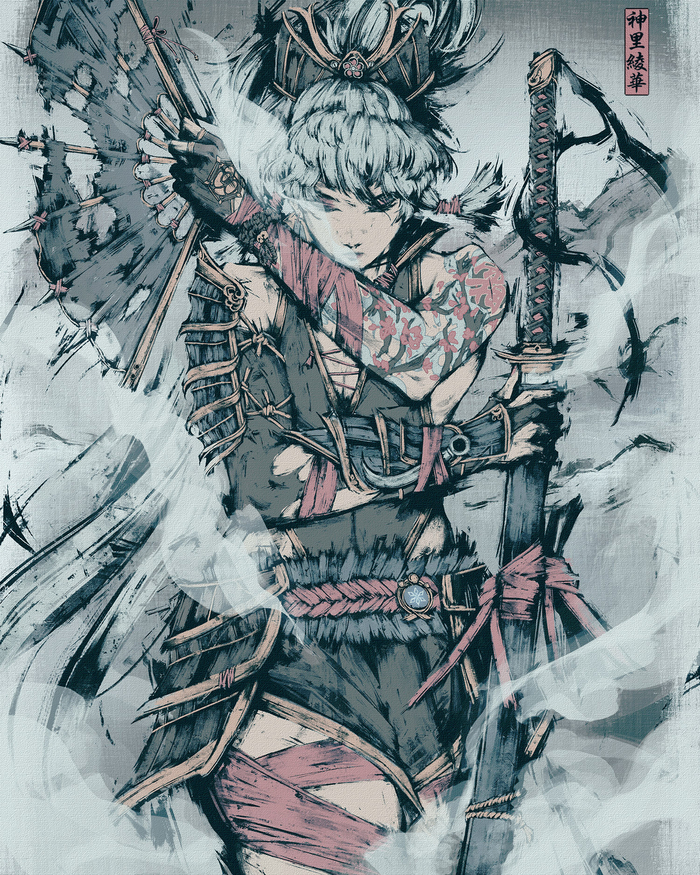  Anime Art, , , Genshin Impact, Kamisato Ayaka (Genshin Impact), Akramness