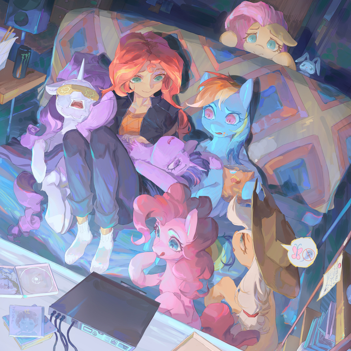   My Little Pony, , Equestria Girls, Sunset Shimmer, Applejack, Rarity, Twilight Sparkle, Rainbow Dash, Fluttershy, Pinkie Pie, Angel Bunny
