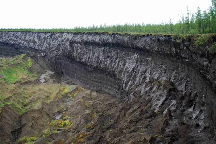 Термокарстовый провал вечной мерзлоты Батагайка в Якутии, увеличивающийся на 15 метров в год Карстовый провал, Вечная мерзлота, Батагайка, Якутия, Природа, Дикая природа, Путешествие по России, Природа России, Яндекс Дзен, Яндекс Дзен (ссылка), Длиннопост
