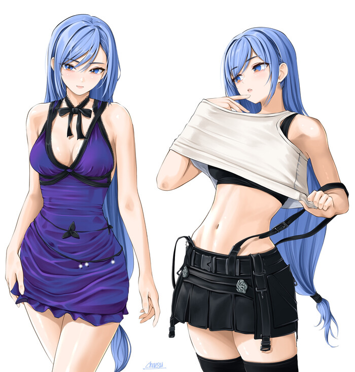   , Anime Art, Tifa Lockhart, Chaesu, Minah, , 