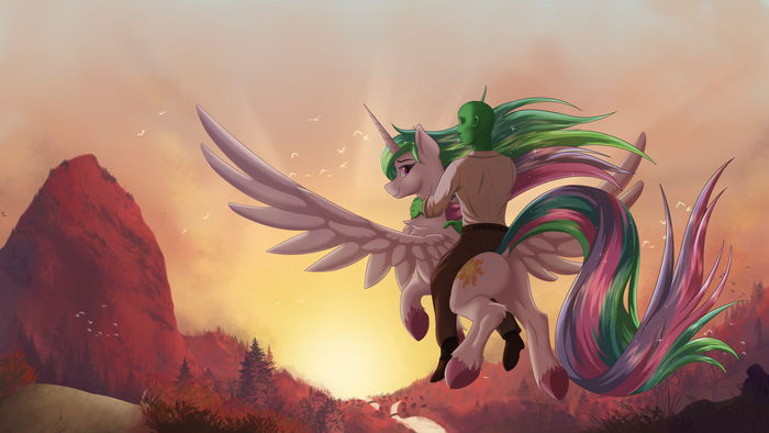 Улетая в закат