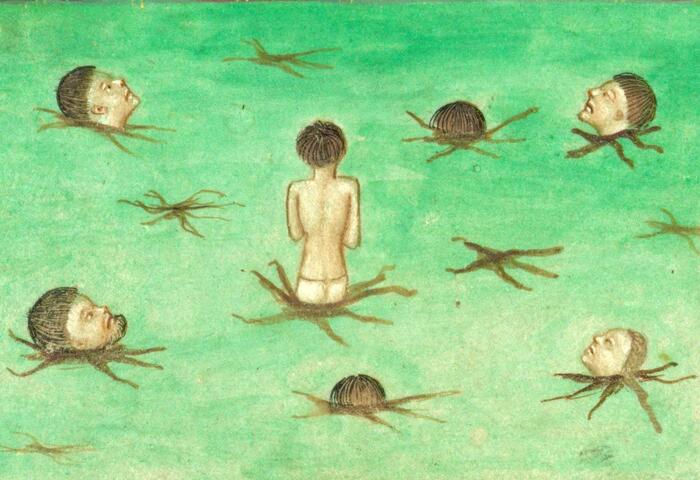 Воскрешение мёртвых. Часослов, Брюгге, около 1430–1445 гг. Музей искусств Уолтерса.