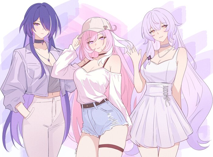  Anime Art, Honkai: Star Rail, Honkai Impact, Acheron (Honkai: Star Rail), Elysia, Black Swan (Honkai: Star Rail)