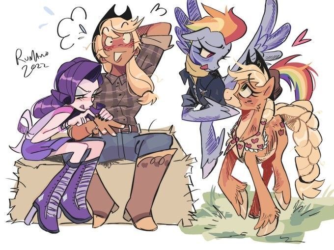   My Little Pony, Applejack, Rarity, Fluttershy, Rainbow Dash, Equestria Girls, , 