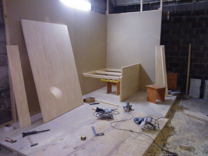 Подиум-стапель готов, начинаем изготовление