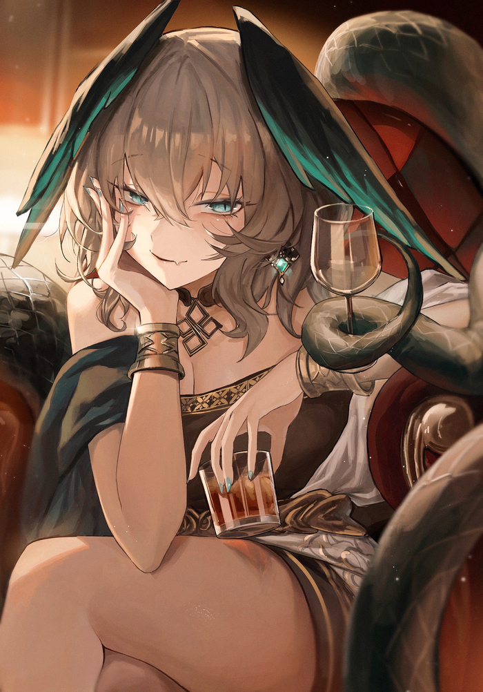 Ho'olheyak , Anime Art, Animal Ears, Hoolheyak, Arknights