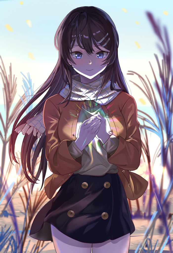 Mai Anime Art, , Mai Sakurajima, Rascal Does Not Dream of Bunny Girl Senpai, Pixiv