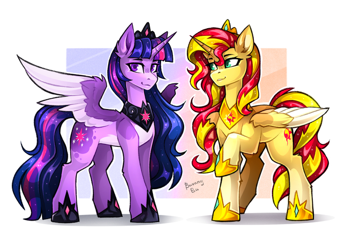    My Little Pony, Twilight Sparkle, Sunset Shimmer, Buvanybu