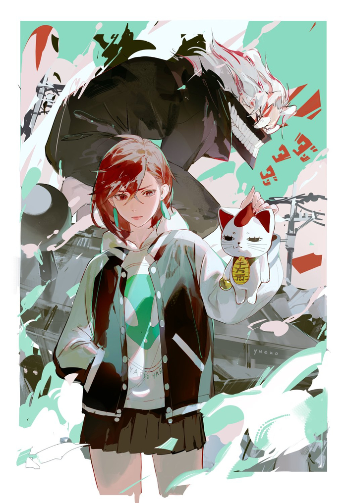 Dan da dan Anime Art, , Dandadan, Ayase Momo, Turbo Granny, Takakura Ken