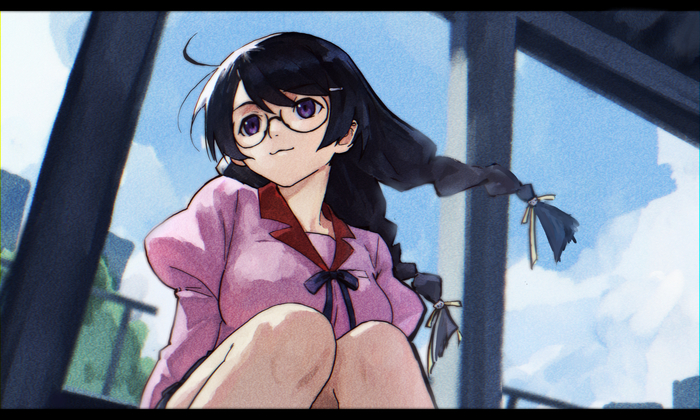 Tsubasa Anime Art, , Monogatari series, Hanekawa Tsubasa,  ,   , Pixiv