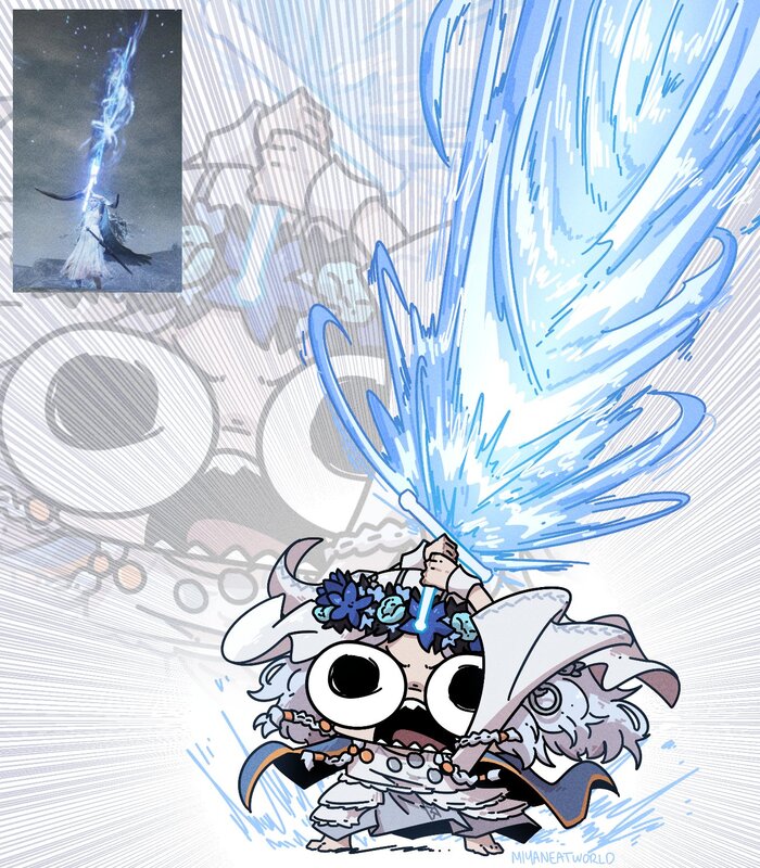 EXCALIBAAAAAA , , Anime Art, Elden Ring, Elden Ring Nightreign, Revenant (Elden Ring), Fate, , Game Art, 