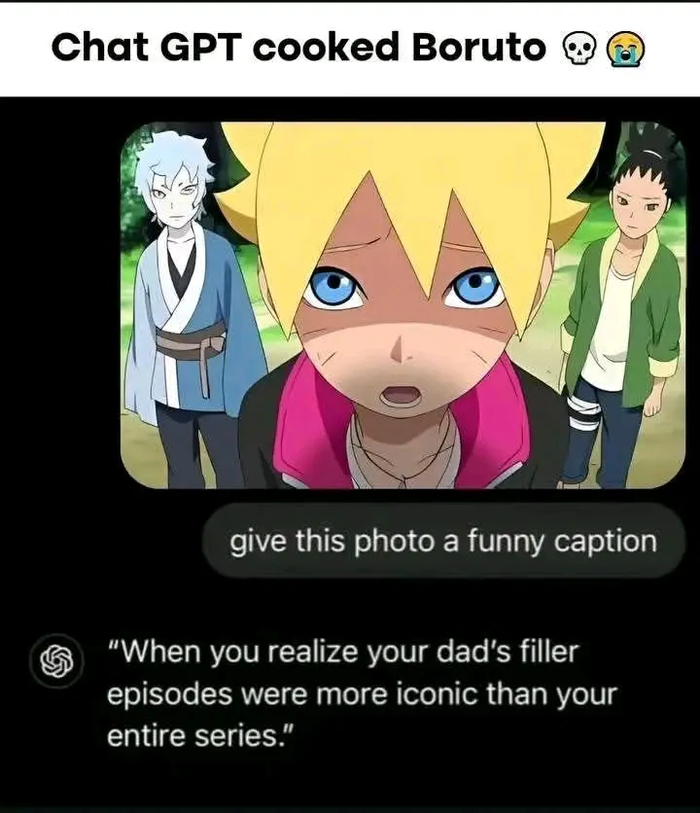 Придумай смешное название этой фотке. " Когда понимаешь что филлерные эпизоды твоего бати куда лучше чем весь твой сериал"