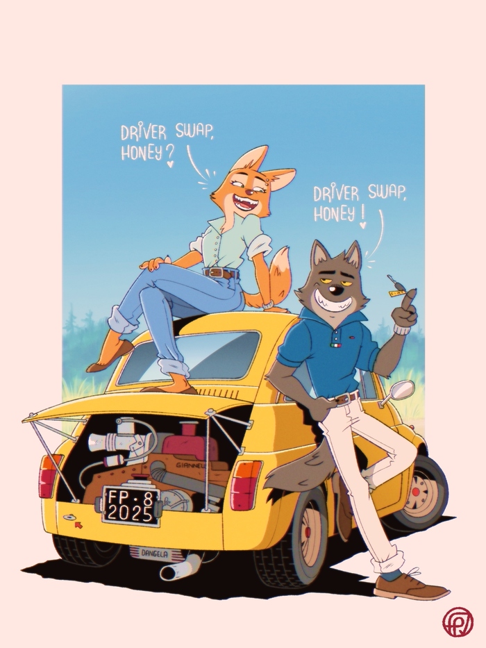 Driver swap , , Fox-pop, The Bad Guys, Diane Foxington, Furry Fox, Furry wolf