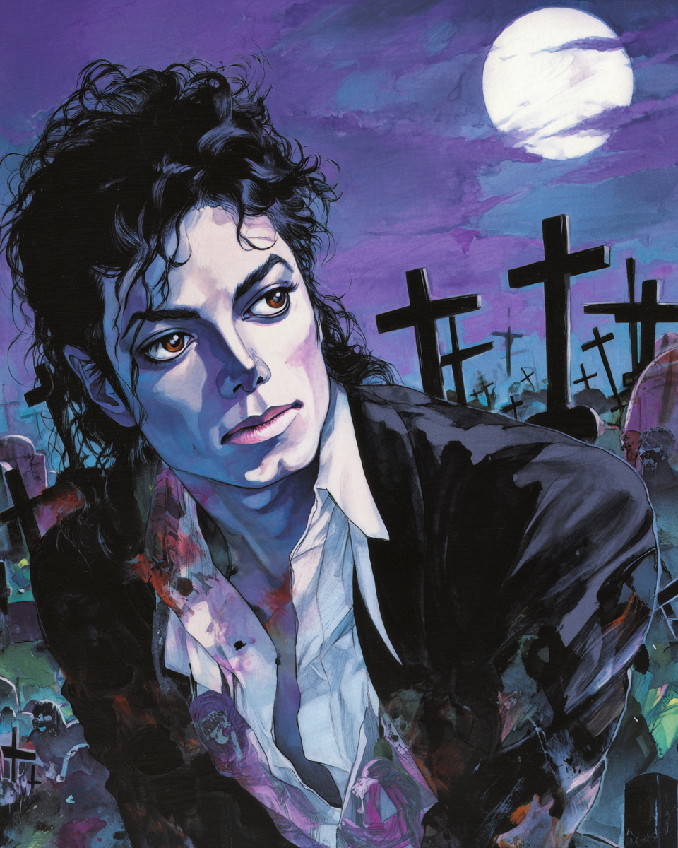 29 августа 1958 года родился Майкл Джексон - Моё, Арты нейросетей, Pinanoc, Midjourney, Портрет, День рождения, Контент нейросетей, Майкл Джексон, Певцы, Танцоры, Thriller