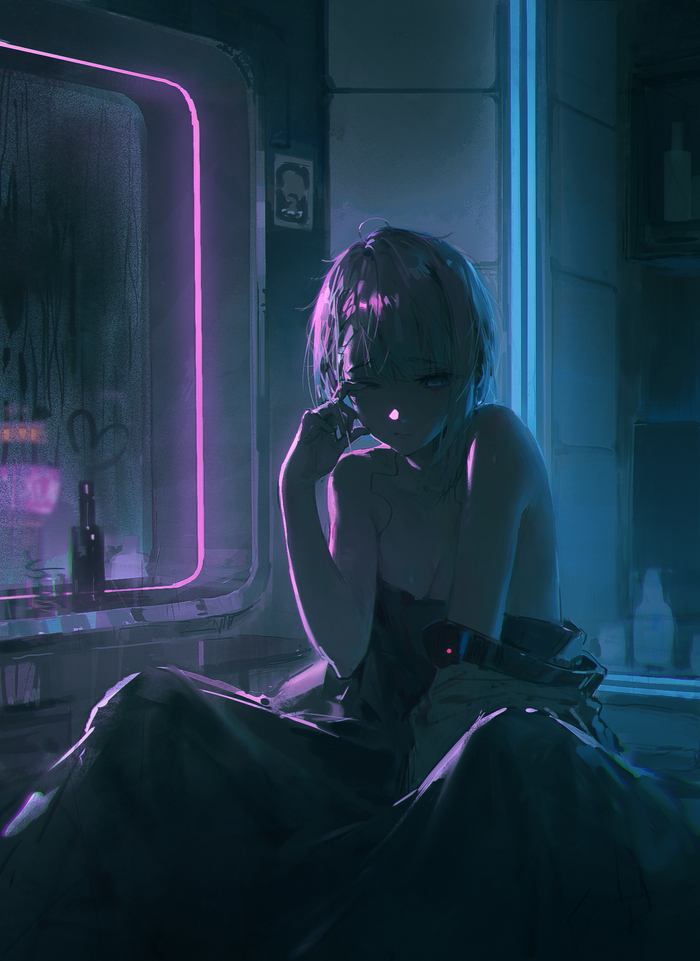 Lucy , Anime Art, , , Lucy (Edgerunners), Cyberpunk: Edgerunners, Dino