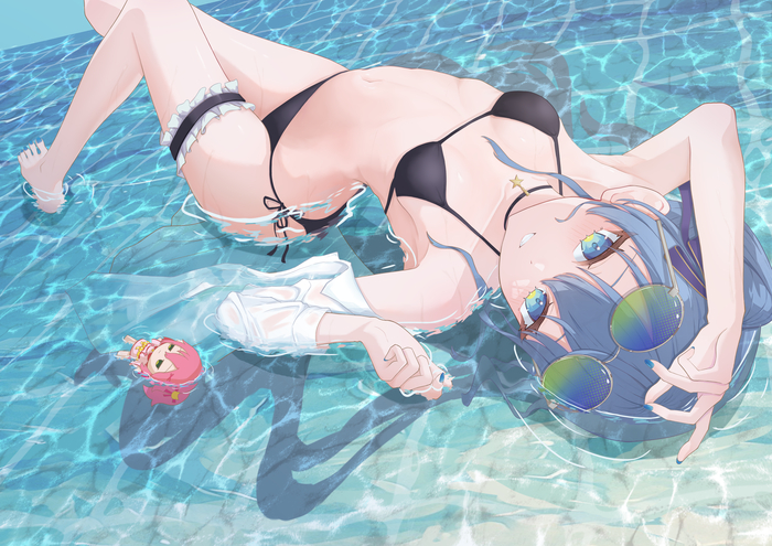 Hoshimachi Suisei #014 , Anime Art, Hololive, Hoshimachi Suisei, ,  , 