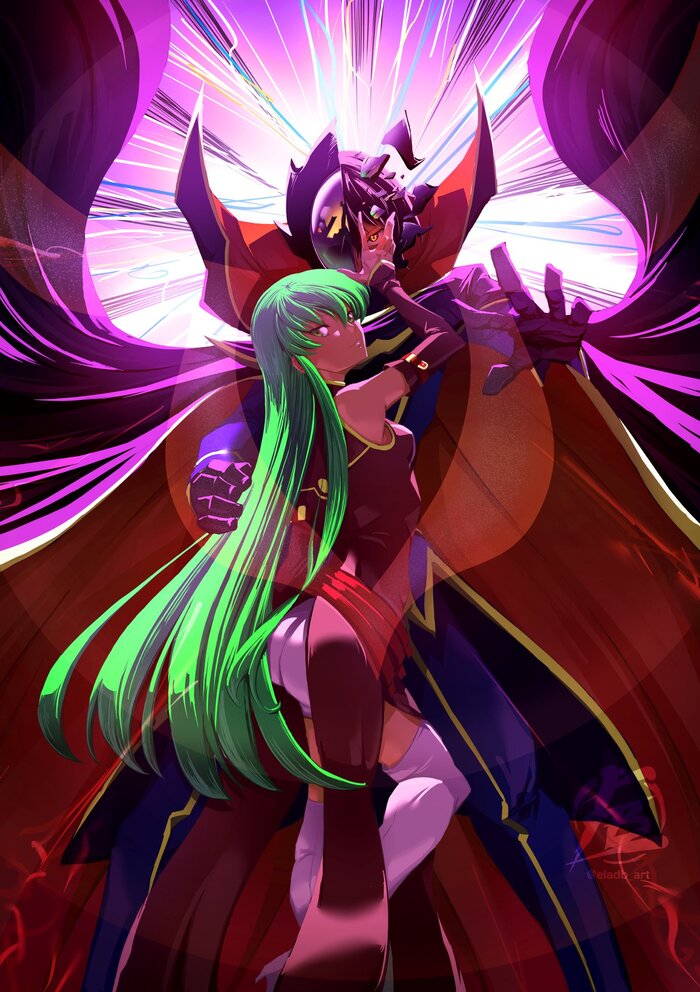    300   , Anime Art, Lelouch Lamperouge, CC (Code Geass), Code Geass