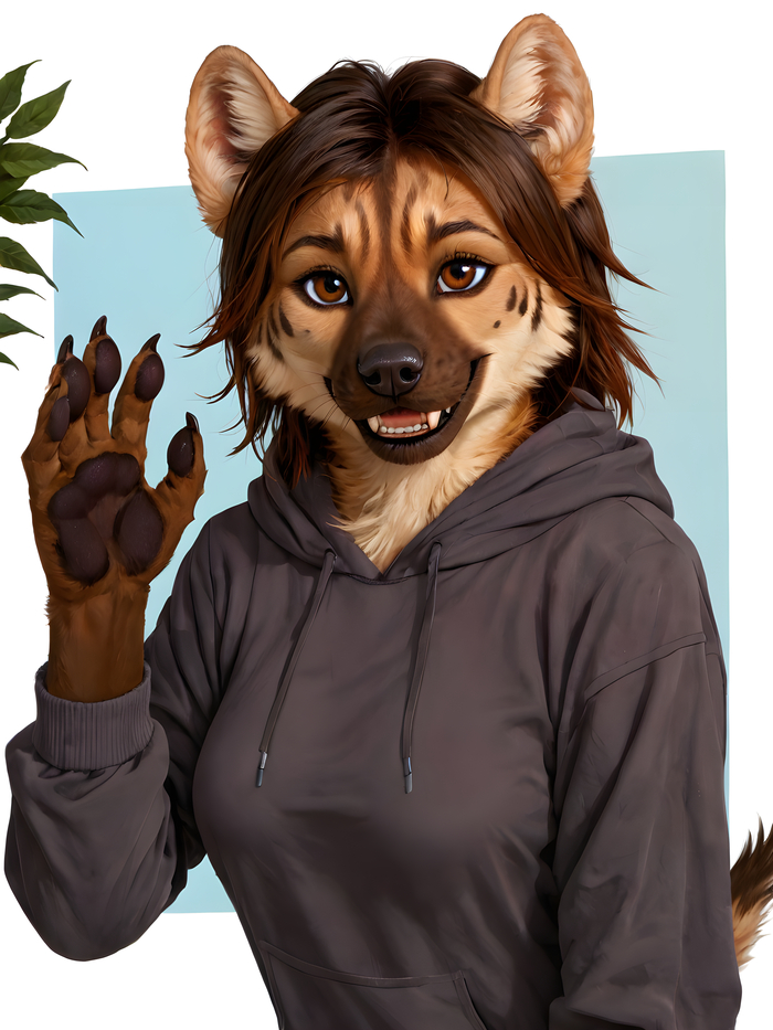    Wolfmks #2169 ,  , Furry Art, Furotica, Furotica female,  , Stable diffusion 3, Furry hyena, 