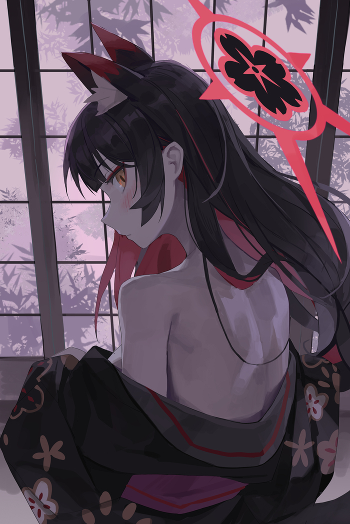Wa Anime Art, , Blue Archive, Kosaka Wakamo, Animal Ears, , 