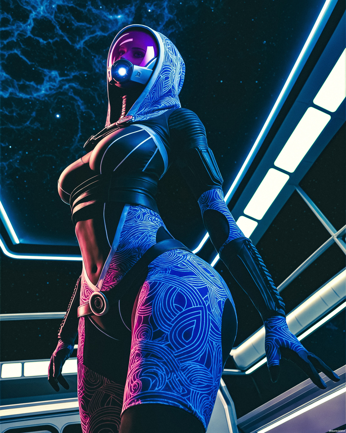 ' Tali Zorah,  , Mass Effect, , Stable Diffusion, Game Art, ,  