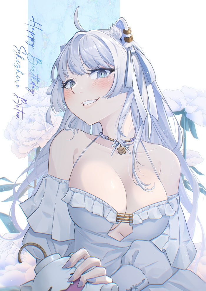 Botan , Anime Art, Animal Ears, Shishiro Botan, Hololive, Virtual YouTuber