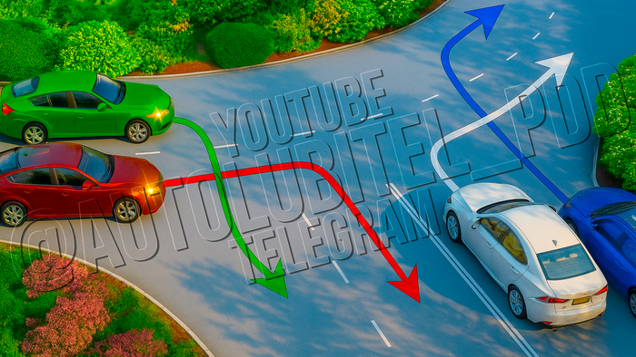 Водитель какого авто не нарушает правила при проезде кругового перекрестка?