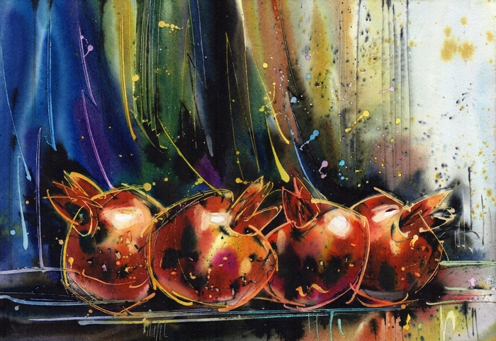 Акварель, бумага (300 гр. 100% хлопок) 27/39 см. (работа без оформления)