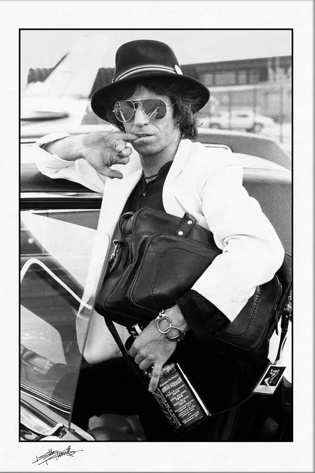 Кит Ричардс и Джек Дэниелс. Средний Запад, 1979. Слева внизу - автограф Кита.