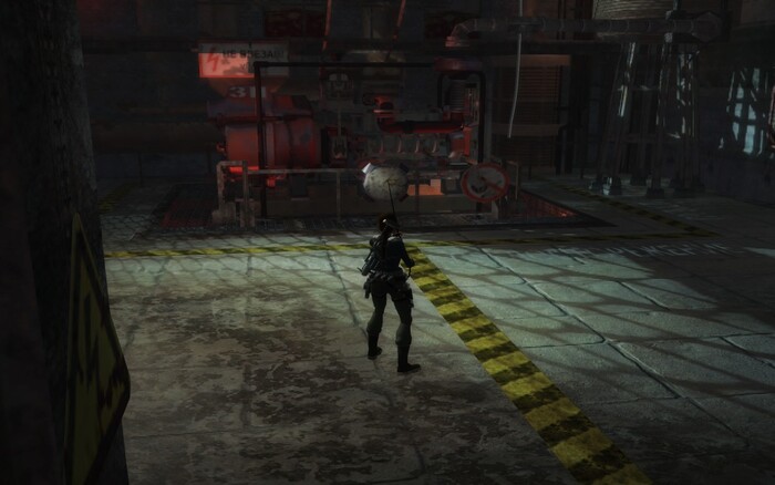 Лара и один из древних механизмов .... Дизельный генератор