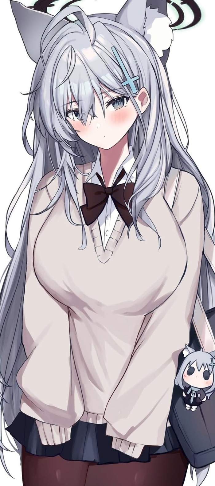 Shiroko , Anime Art, Animal Ears, Blue Archive, Shiroko Terror, 