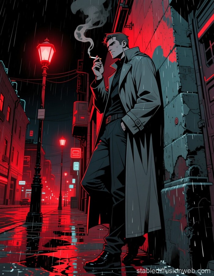 Русский красный Нуар в стиле комикс