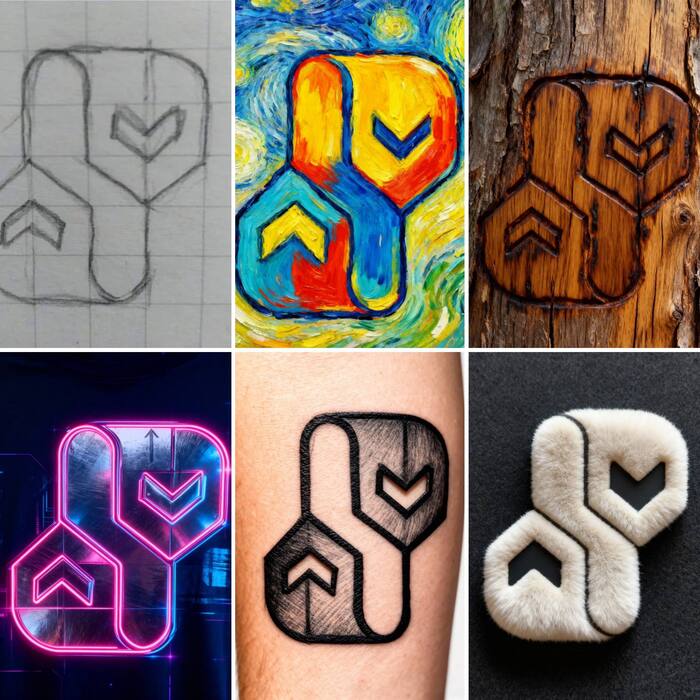 Теперь вашему наброску от руки можно придать любой вид и форму