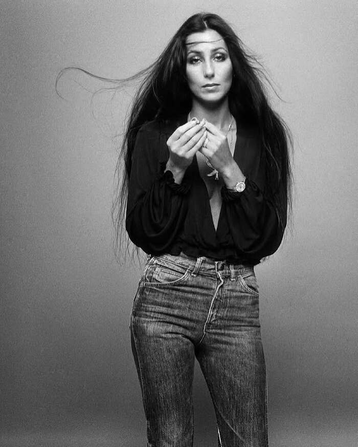 Шер. Фотосессия для обложки альбома "I’d Rather Believe in You", 1976.