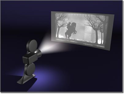 Casting a projection with a light