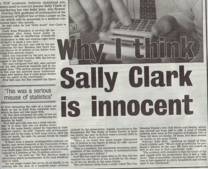 Статья Нила Килинга, описывающая взгляды профессора Рэя Хилла на дело Салли.