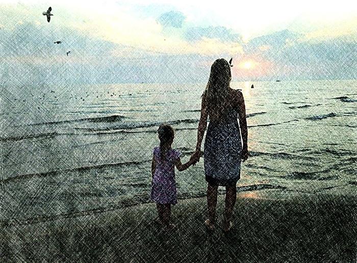 Картина Закат (карандаш) 2015 г