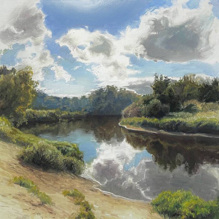 Солнечный полдень. 60х60. Холст. Масло.