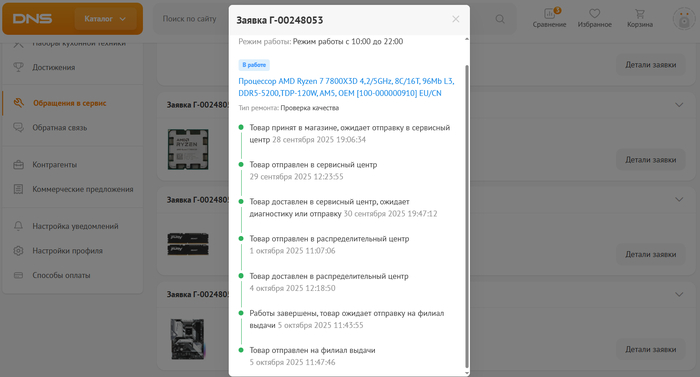 Известный путь комплектующих