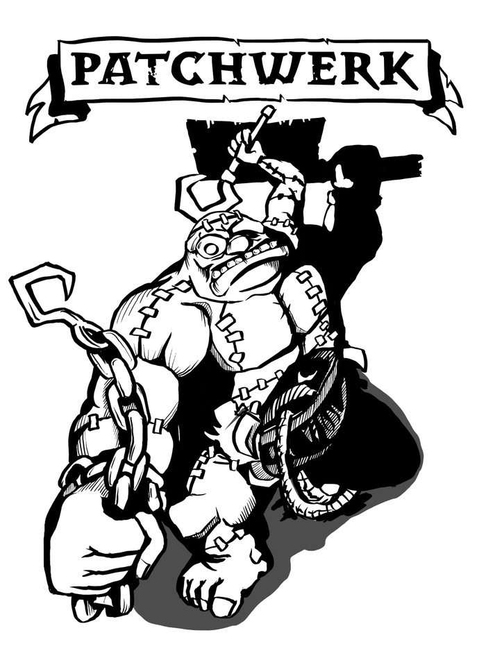 Inktober 2025 12 - Shredded - Patchwerk