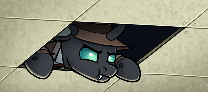 В потолке открылся люк