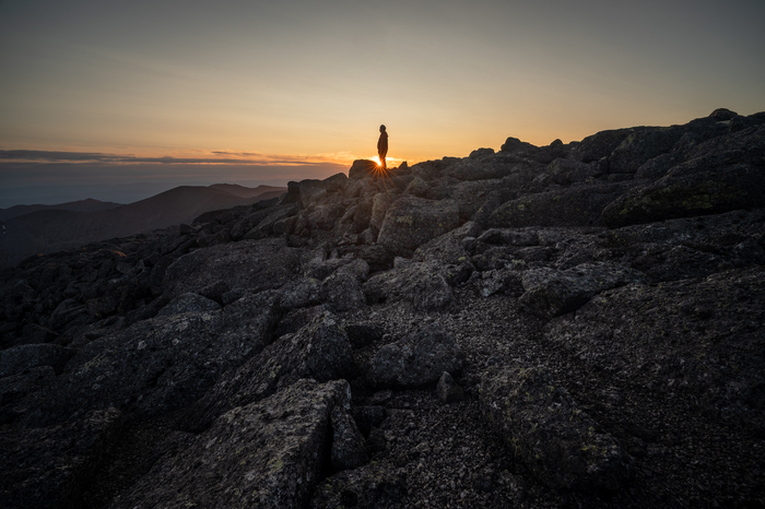 Закат на Юдычвумчорре - вершине Хибин