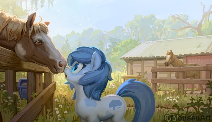 Поня и лошадь