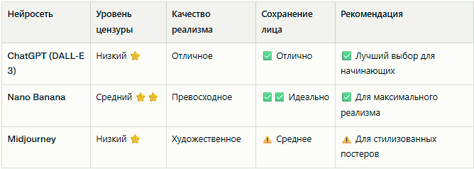 Лучший результат у меня получился с NanoBanana, хотя и пришлось повозиться с промтами, слово "хоррор" вызывало отказ искусственного интеллекта генерировать фото, а вот его замена на слово "ужастик" решило проблему на раз