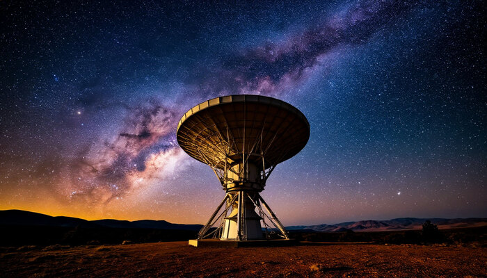 Радиотелескоп разглядывает пустоту... ИИ: Шедеврум