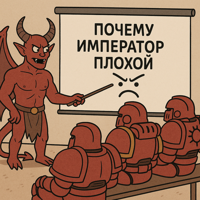 Так вот, Труп-на-Троне нас обманул тем, что не захотел превращать человечество в халявный корм для нас!
