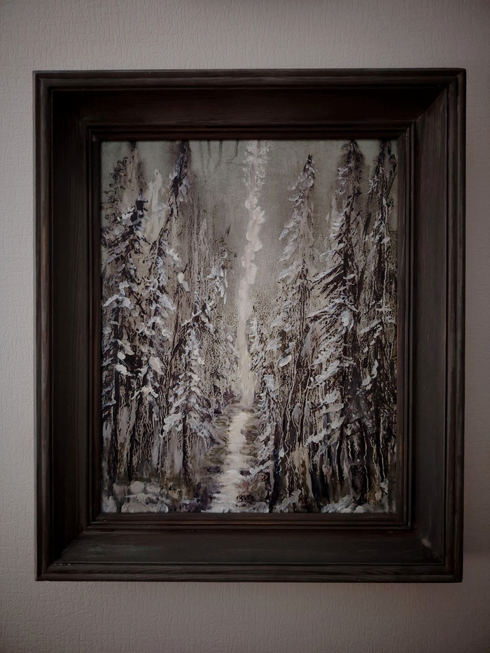 Холст на подрамнике 40х50, гуашь