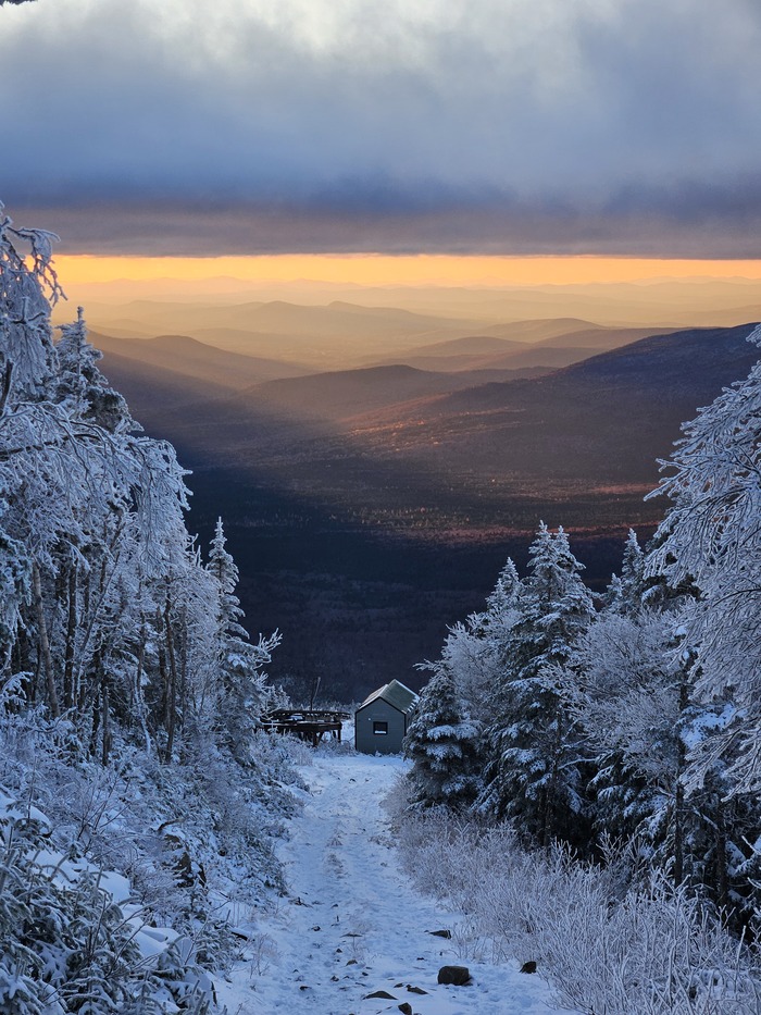 Закат, вид с горы Вашингтон