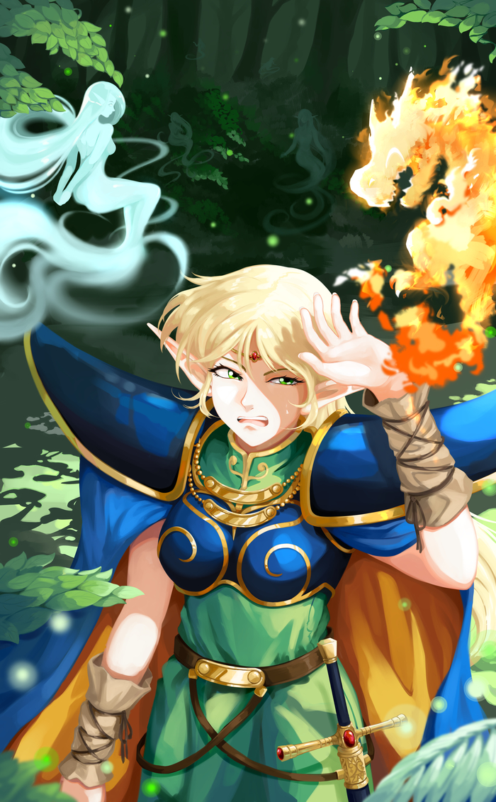 На сегодня у меня нет для вас арта с Фрирен, но вот, держите ещё одну прекрасную эльфийку!